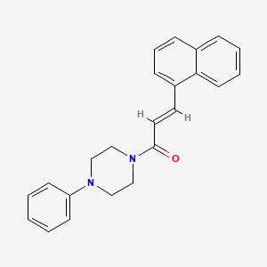 molecular formula C23H22N2O B5910672 (2E)-3-naphthyl-1-(4-phenylpiperazinyl)prop-2-en-1-one 