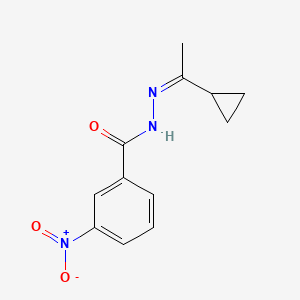 molecular formula C12H13N3O3 B5910681 N-[(Z)-1-cyclopropylethylideneamino]-3-nitrobenzamide 