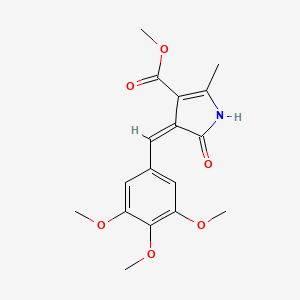 molecular formula C17H19NO6 B5910687 Methyl (4Z)-2-methyl-5-oxo-4-[(3,4,5-trimethoxyphenyl)methylidene]-4,5-dihydro-1H-pyrrole-3-carboxylate 