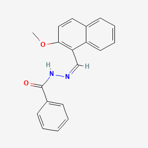 molecular formula C19H16N2O2 B5910762 N-[(Z)-(2-methoxynaphthalen-1-yl)methylideneamino]benzamide 