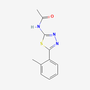 molecular formula C11H11N3OS B5910775 N-[5-(2-methylphenyl)-1,3,4-thiadiazol-2-yl]acetamide 