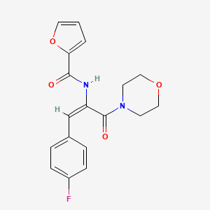 molecular formula C18H17FN2O4 B5910899 N-[(E)-1-(4-fluorophenyl)-3-morpholin-4-yl-3-oxoprop-1-en-2-yl]furan-2-carboxamide 