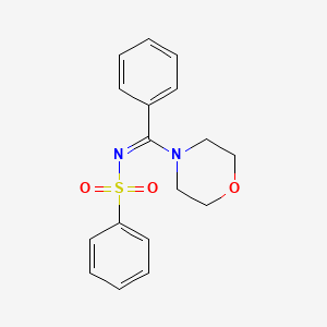 molecular formula C17H18N2O3S B5910900 N-[(Z)-(MORPHOLIN-4-YL)(PHENYL)METHYLIDENE]BENZENESULFONAMIDE 