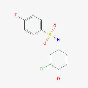 molecular formula C12H7ClFNO3S B5910917 N-(3-chloro-4-oxo-2,5-cyclohexadien-1-ylidene)-4-fluorobenzenesulfonamide 