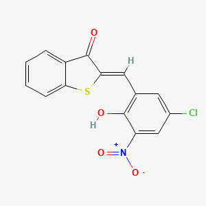 molecular formula C15H8ClNO4S B5910975 (2Z)-2-[(5-chloro-2-hydroxy-3-nitrophenyl)methylidene]-1-benzothiophen-3-one 
