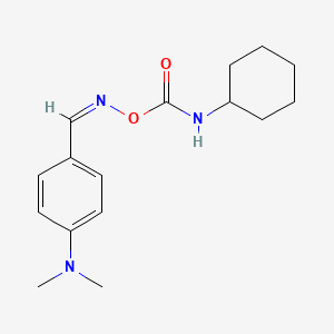 molecular formula C16H23N3O2 B5911034 [(Z)-[4-(dimethylamino)phenyl]methylideneamino] N-cyclohexylcarbamate 