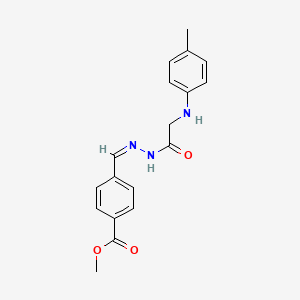 molecular formula C18H19N3O3 B5911104 methyl 4-[(Z)-[[2-(4-methylanilino)acetyl]hydrazinylidene]methyl]benzoate 
