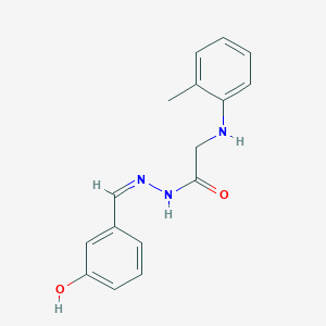 molecular formula C16H17N3O2 B5911109 N-[(Z)-(3-hydroxyphenyl)methylideneamino]-2-(2-methylanilino)acetamide 