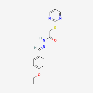 molecular formula C15H16N4O2S B5911206 N'-[(E)-(4-ethoxyphenyl)methylidene]-2-(pyrimidin-2-ylsulfanyl)acetohydrazide 