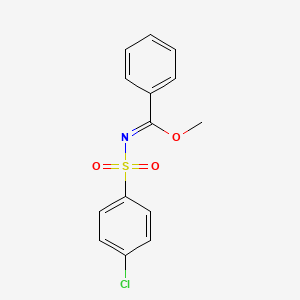 molecular formula C14H12ClNO3S B5911230 methyl (Z)-N-(4-chlorophenyl)sulfonylbenzenecarboximidate 