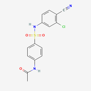 molecular formula C15H12ClN3O3S B5911256 N-{4-[(3-chloro-4-cyanophenyl)sulfamoyl]phenyl}acetamide 