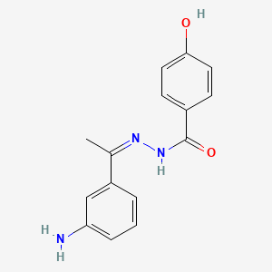 molecular formula C15H15N3O2 B5911353 N-[(Z)-1-(3-aminophenyl)ethylideneamino]-4-hydroxybenzamide 