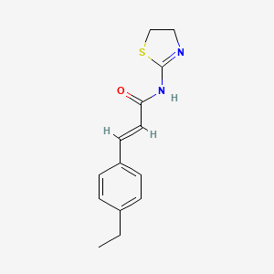 (E)-N-(4,5-dihydro-1,3-thiazol-2-yl)-3-(4-ethylphenyl)prop-2-enamide
