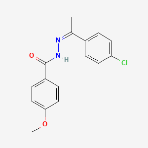 molecular formula C16H15ClN2O2 B5911441 N-[(Z)-1-(4-chlorophenyl)ethylideneamino]-4-methoxybenzamide 