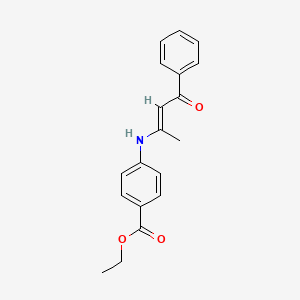 molecular formula C19H19NO3 B5911479 ethyl 4-[[(E)-4-oxo-4-phenylbut-2-en-2-yl]amino]benzoate 