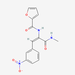 molecular formula C15H13N3O5 B5911563 N-[(E)-3-(methylamino)-1-(3-nitrophenyl)-3-oxoprop-1-en-2-yl]furan-2-carboxamide 