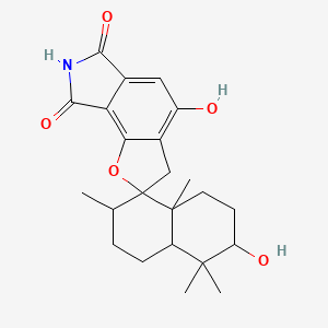 molecular formula C23H29NO5 B591157 3,4'-二羟基-4,4,7,8a-四甲基螺[2,3,4a,5,6,7-六氢-1H-萘-8,2'-3H-呋喃[2,3-e]异吲哚]-6',8'-二酮 CAS No. 1528745-88-1