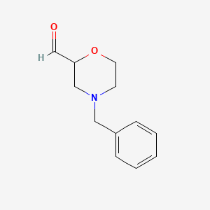 molecular formula C12H15NO2 B591162 4-Benzylmorpholine-2-carbaldehyde CAS No. 133243-99-9