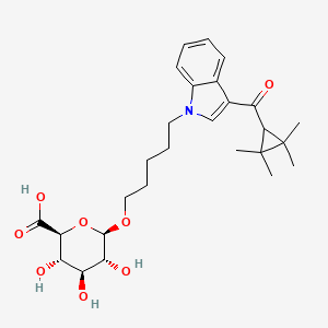(2S,3S,4S,5R,6R)-3,4,5-trihydroxy-6-((5-(3-(2,2,3,3-tetramethylcyclopropane-1-carbonyl)-1H-indol-1-yl)pentyl)oxy)tetrahydro-2H-pyran-2-carboxylicacid