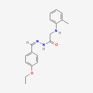 molecular formula C18H21N3O2 B5911881 N-[(Z)-(4-ethoxyphenyl)methylideneamino]-2-(2-methylanilino)acetamide 