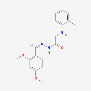 molecular formula C18H21N3O3 B5911886 N-[(Z)-(2,4-dimethoxyphenyl)methylideneamino]-2-(2-methylanilino)acetamide 