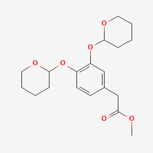 molecular formula C19H26O6 B591189 Methyl 2-[3,4-bis(oxan-2-yloxy)phenyl]acetate CAS No. 582289-84-7