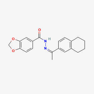 molecular formula C20H20N2O3 B5911915 N'-[(1Z)-1-(5,6,7,8-tetrahydronaphthalen-2-yl)ethylidene]-1,3-benzodioxole-5-carbohydrazide 
