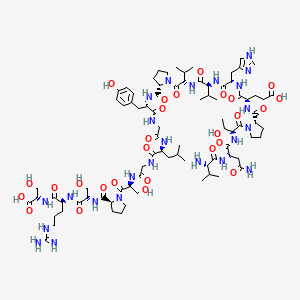molecular formula C83H130N24O27 B591192 Val-asn-thr-pro-glu-his-val-val-pro-tyr-gly-leu-gly-ser-pro-ser-arg-ser CAS No. 133474-20-1