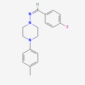 molecular formula C18H20FN3 B5911969 (Z)-1-(4-Fluorophenyl)-N-[4-(4-methylphenyl)piperazin-1-YL]methanimine 