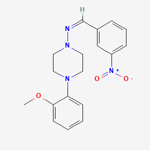 molecular formula C18H20N4O3 B5911977 (Z)-N-[4-(2-methoxyphenyl)piperazin-1-yl]-1-(3-nitrophenyl)methanimine 