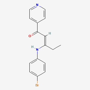 molecular formula C16H15BrN2O B5911995 (Z)-3-(4-bromoanilino)-1-pyridin-4-ylpent-2-en-1-one 
