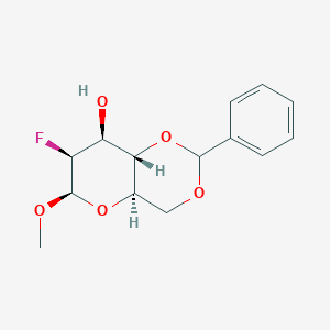 molecular formula C13H15FO5 B591208 Methyl-4,6-O-benzylidene-2-deoxy-2-fluoro-beta-D-mannopyranoside CAS No. 132030-42-3