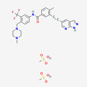 molecular formula C31H35F3N6O7S2 B591212 Olverembatinib dimesylate CAS No. 1421783-64-3