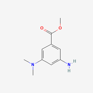 molecular formula C10H14N2O2 B591215 Methyl 3-amino-5-(dimethylamino)benzoate CAS No. 136825-35-9