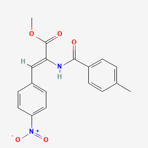 molecular formula C18H16N2O5 B5912150 methyl (Z)-2-[(4-methylbenzoyl)amino]-3-(4-nitrophenyl)prop-2-enoate 