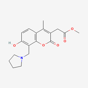 molecular formula C18H21NO5 B5912232 methyl [7-hydroxy-4-methyl-2-oxo-8-(pyrrolidin-1-ylmethyl)-2H-chromen-3-yl]acetate 