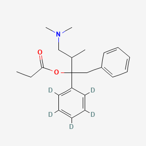 molecular formula C22H29NO2 B591225 外消旋丙氧苯丙胺-D5 CAS No. 136765-49-6