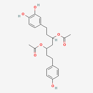 molecular formula C23H28O7 B591226 1-(3,4-Dihydroxyphenyl)-7-(4-hydroxyphenyl)heptane-3,5-diyl diacetate CAS No. 1269839-26-0