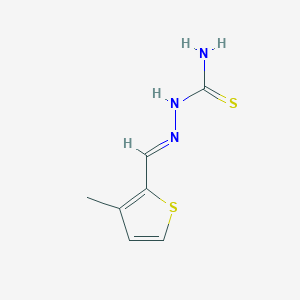 molecular formula C7H9N3S2 B5912330 Hydrazinecarbothioamide, 2-[(3-methyl-2-thienyl)methylene]- CAS No. 5425-42-3