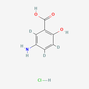 molecular formula C7H5D3ClNO3 B591243 Mesalazine-d3 Hydrochloride CAS No. 1346601-18-0