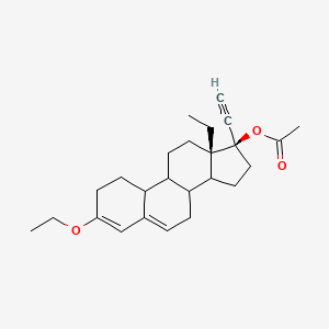 molecular formula C25H34O3 B591251 [(13S,17R)-3-Ethoxy-13-ethyl-17-ethynyl-2,7,8,9,10,11,12,14,15,16-decahydro-1H-cyclopenta[a]phenanthren-17-yl]acetate CAS No. 55547-52-9