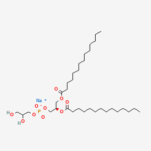 molecular formula C34H66NaO10P B591254 1,2-Dimyristoyl-sn-glycero-3-(phospho-rac-(1-glycerol)), sodium salt CAS No. 200880-40-6