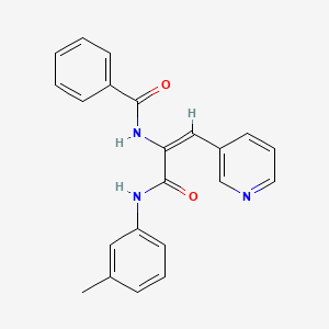 molecular formula C22H19N3O2 B5912596 N-[(E)-3-(3-methylanilino)-3-oxo-1-pyridin-3-ylprop-1-en-2-yl]benzamide 