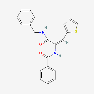 molecular formula C21H18N2O2S B5912600 N-(1-Benzylcarbamoyl-2-thiophen-2-yl-vinyl)-benzamide 