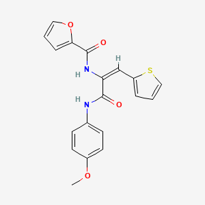 molecular formula C19H16N2O4S B5912773 N-[(E)-3-(4-methoxyanilino)-3-oxo-1-thiophen-2-ylprop-1-en-2-yl]furan-2-carboxamide 