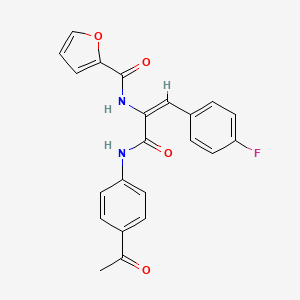 molecular formula C22H17FN2O4 B5912794 N-[(E)-3-(4-acetylanilino)-1-(4-fluorophenyl)-3-oxoprop-1-en-2-yl]furan-2-carboxamide 