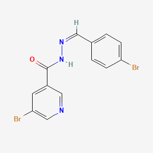 molecular formula C13H9Br2N3O B5912801 5-bromo-N-[(Z)-(4-bromophenyl)methylideneamino]pyridine-3-carboxamide 