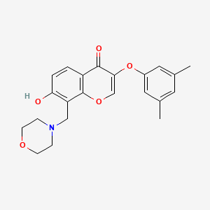 molecular formula C22H23NO5 B5912837 3-(3,5-DIMETHYLPHENOXY)-7-HYDROXY-8-[(MORPHOLIN-4-YL)METHYL]-4H-CHROMEN-4-ONE 
