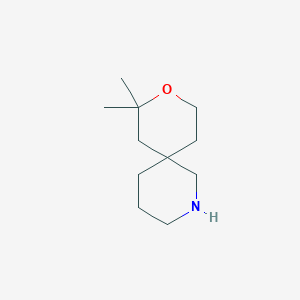 molecular formula C11H21NO B5913185 9-Oxa-2-azaspiro[5.5]undecane, 8,8-dimethyl- 