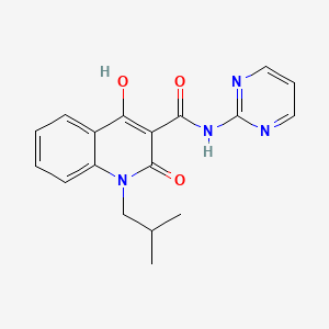 molecular formula C18H18N4O3 B5913244 4-Hydroxy-1-(2-methylpropyl)-2-oxo-N-(pyrimidin-2-yl)-1,2-dihydroquinoline-3-carboxamide 
